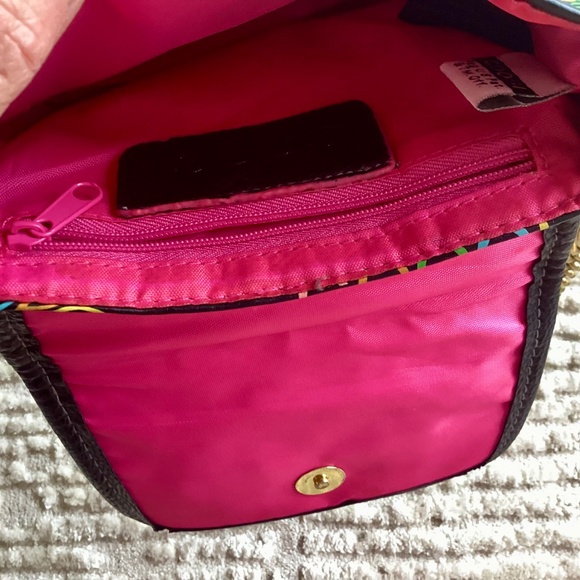 Coogi Mini Bag Chain Wrist Cuff Clutch Vintage Australia Rainbow Logo Black Pink - Picture 6 of 14